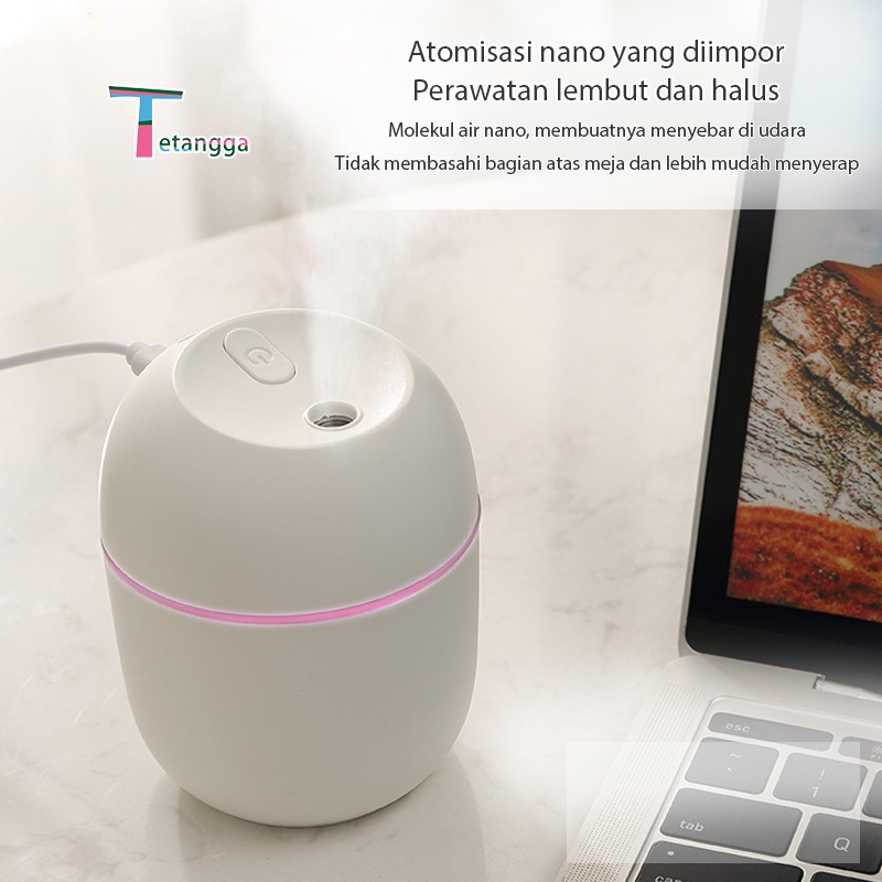 Air Aroma Mini Humidifier Ultrasonic Atomizer Purifier Diffuser for Aromatherapy Home Car Pelembab