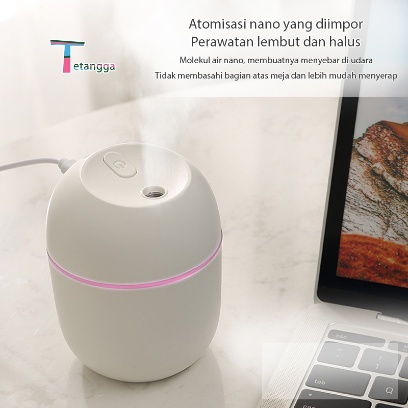 Air Aroma Mini Humidifier Ultrasonic Atomizer Purifier Diffuser for Aromatherapy Home Car Pelembab