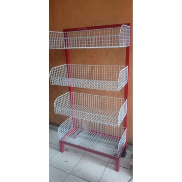 RAK TOKO WARUNG SNACK CHIKI CIKI SERBAGUNA 4 SUSUN