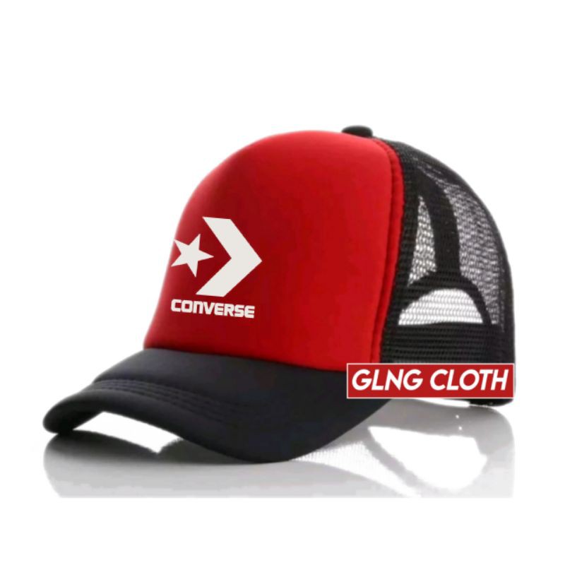 Topi Converse - Hat Trucker Red-Black Converse