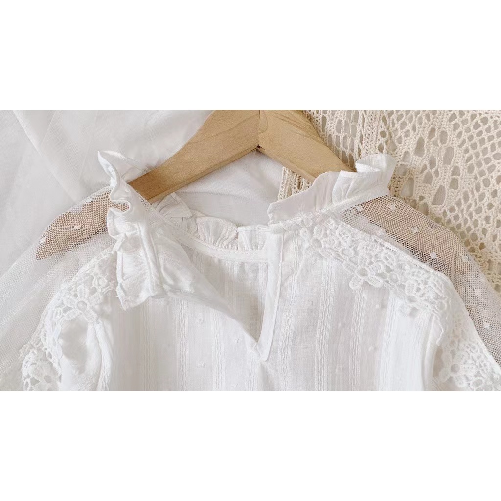 Blouse Fashion Anak Perempuan Import Motif White Lace