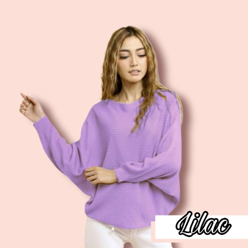 BATWING LASPERAL KNIT BLOUSE RAJUT POLOS OVERSIZE WANITA BAJU KALONG RAJUT WANITA BAJU RAJUT WANITA OUTER RAJUT WANITA ATASAN RAJUT WANITA TERLARIS TERLAKU TERMURAH TERBAIK COD KEKINIAN TRENDING VIRAL ISCO PUSAT GROSIR PRODUK RAJUT KNIT ONLINE TERBESAR-Lilac