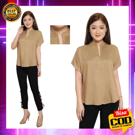 Baju Atasan Wanita Remaja Import Modis Kekinian Blouse Flower Hand Korean Style Cewek Terbaru2020 Bl