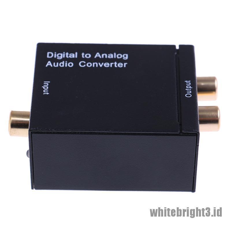 &lt; White3 &gt; adapter Konverter audio digital toslink coaxial Optik Ke analog RCA