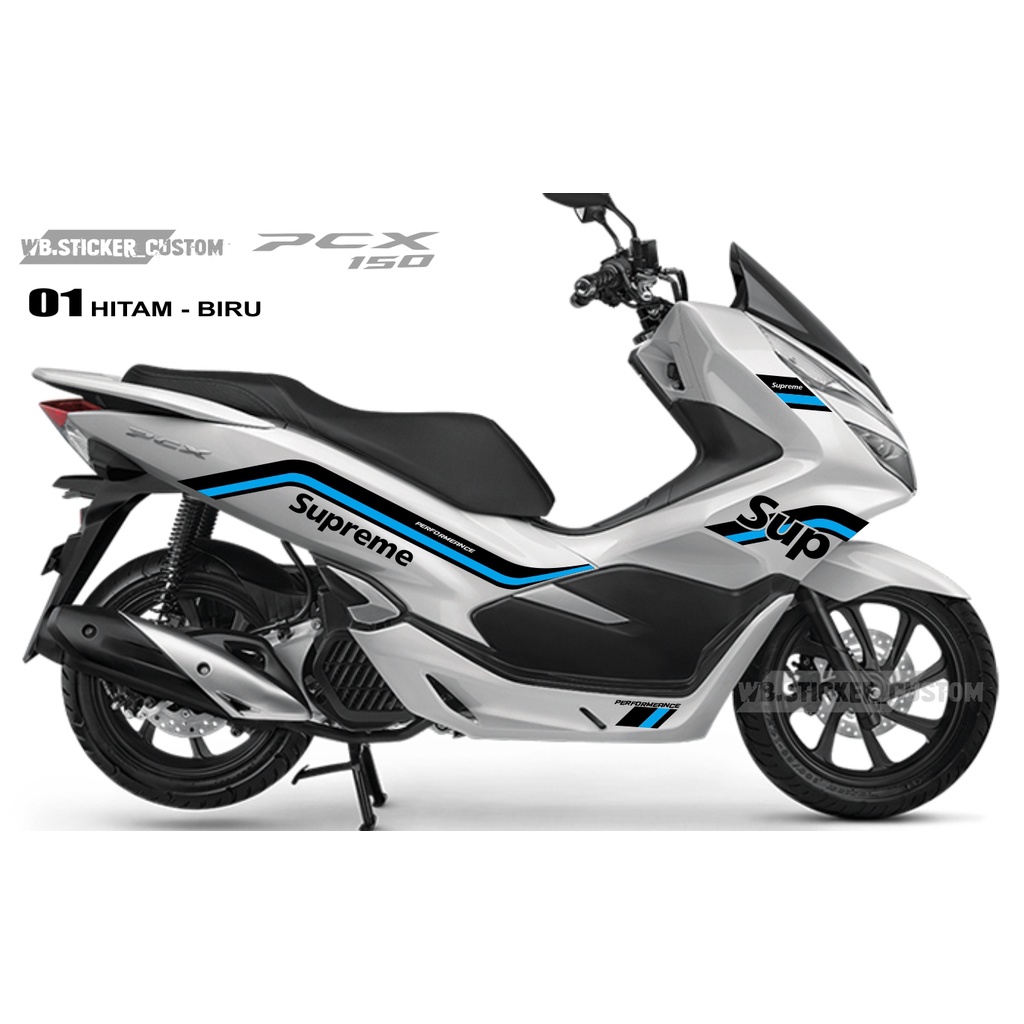STICKER BODY MOTOR PCX 150 CUTTING STICKER VARIASI PCX 150 DECAL STICKER PCX 150 SIMPLE SUPREME TERB