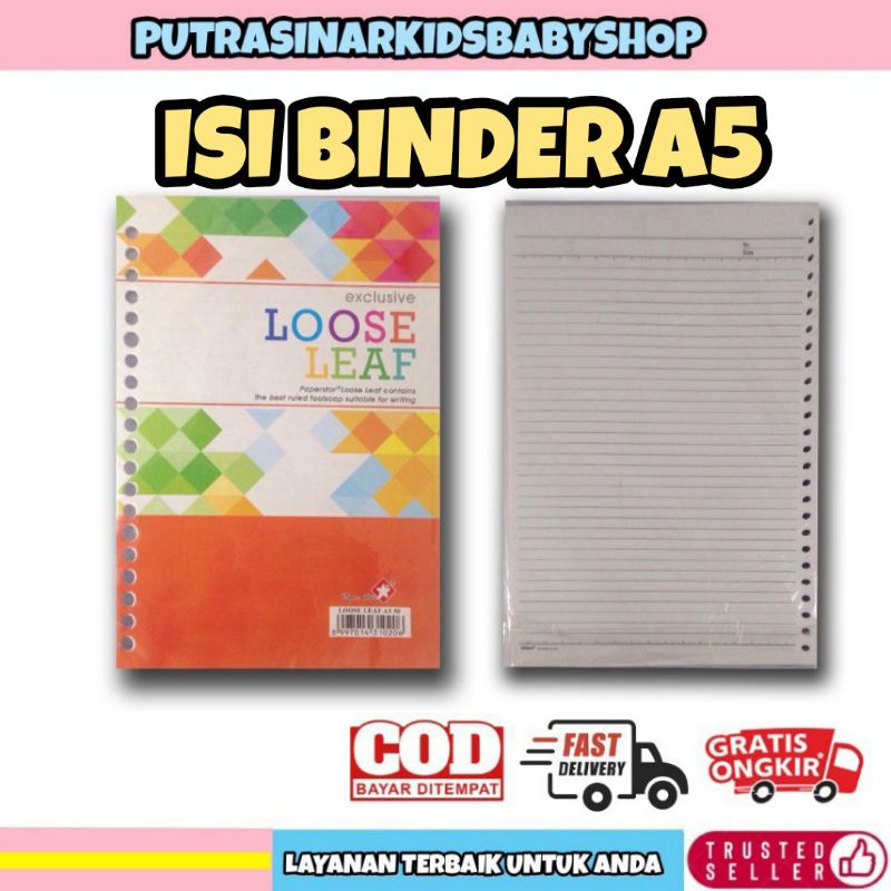 

[PUTRASINARKIDS] ISI BINDER KERTAS LOOSE LEAF A5 100 SHEETS PAPERSTAR MURAH!
