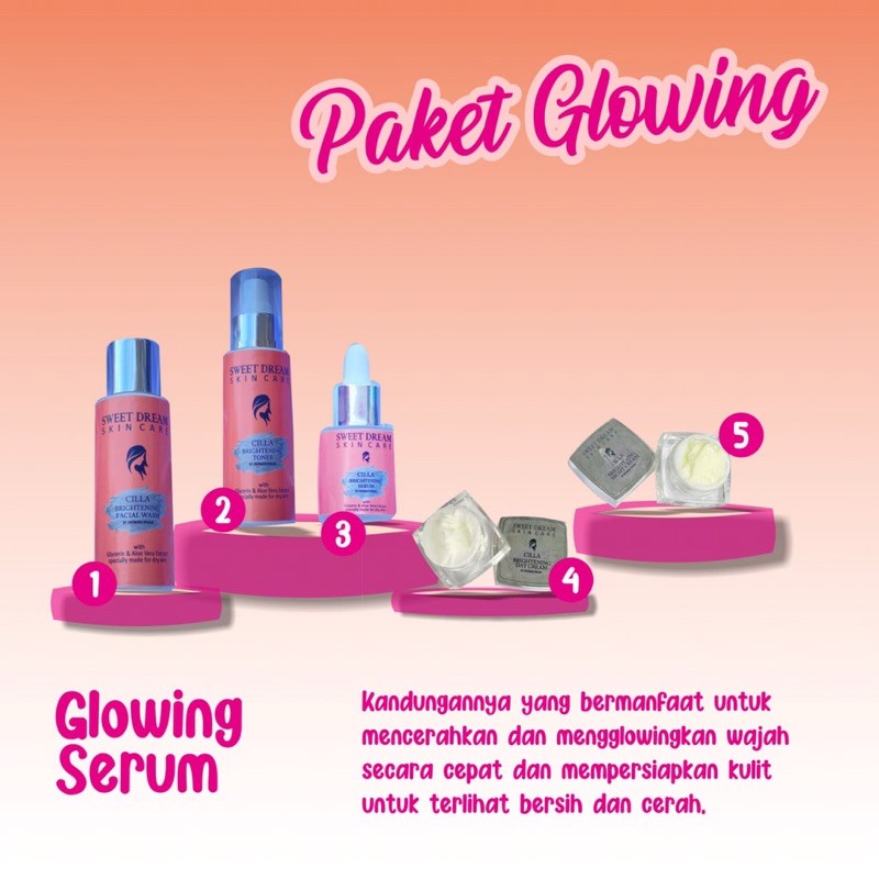CREAM CILLA KOSMETIK PAKET GLOW SERUM (5pcs)