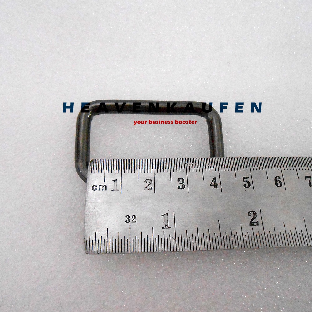 Ring Kotak Tas Lebar 3,8 cm Warna Hitam Black Nikel Premium Quality Tebal 4,5 mm