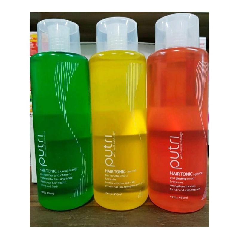 Putri Hair Tonic Shampoo 200 ml Appel Lemon Gingseng Perawatan Rambut kuat Ternutrisi wangi ala SALON Sampo