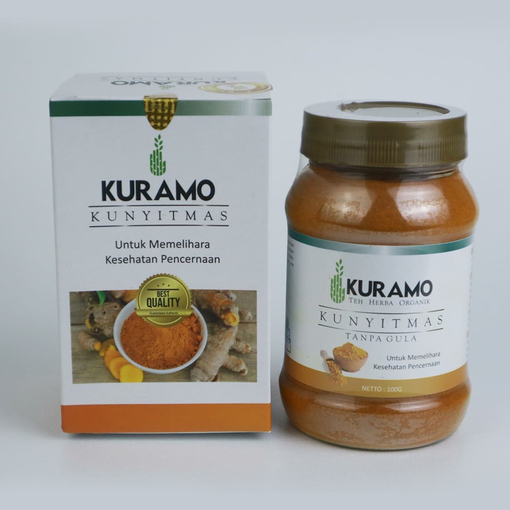

LAKU Serbuk Kunyit Mas Tanpa Gula Teh Jamu Herbal Kuramo 100gr Obat Sembelit Gerd Asam Lambung