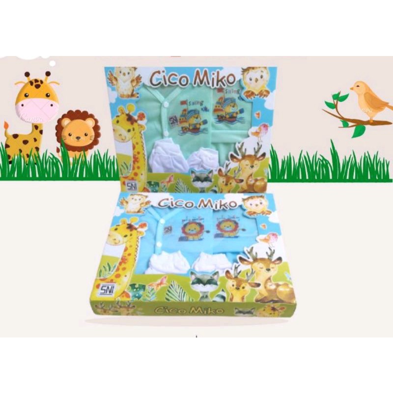 Gift Set Kado Pakaian bayi Baru Lahir/Hampers/Cico Miko Set Baju Bayi Murah