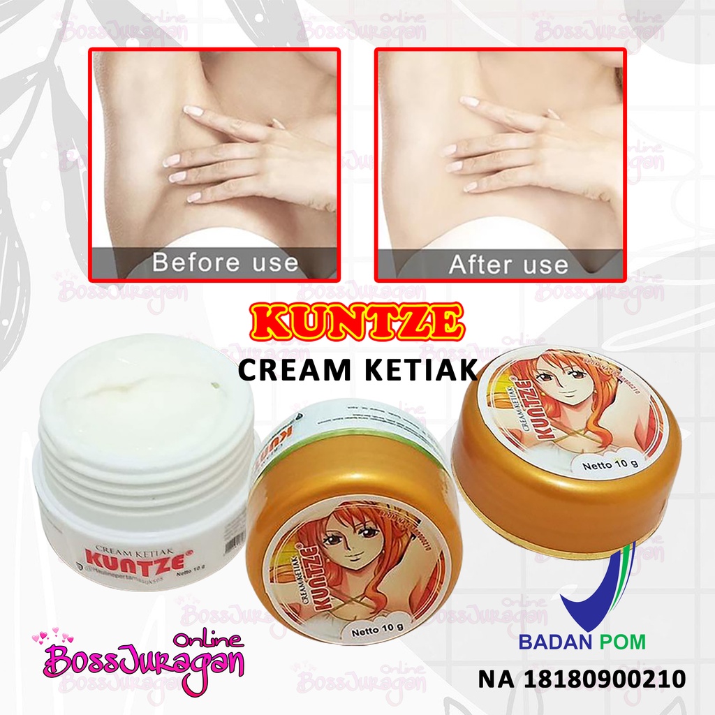 (BOSS) CREAM KETIAK KUNTZE BPOM - krim ketiak &amp; selangkangan kuntze BPOM