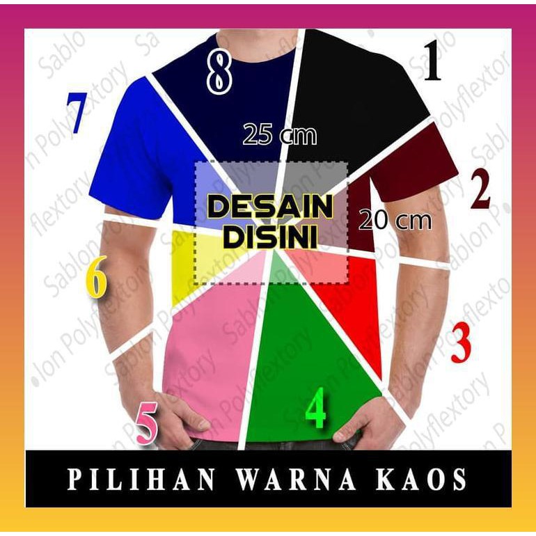 

JASA SABLON KAOS SATUAN MURAH/SABLON POLYFLEX - 20 X 25 CM