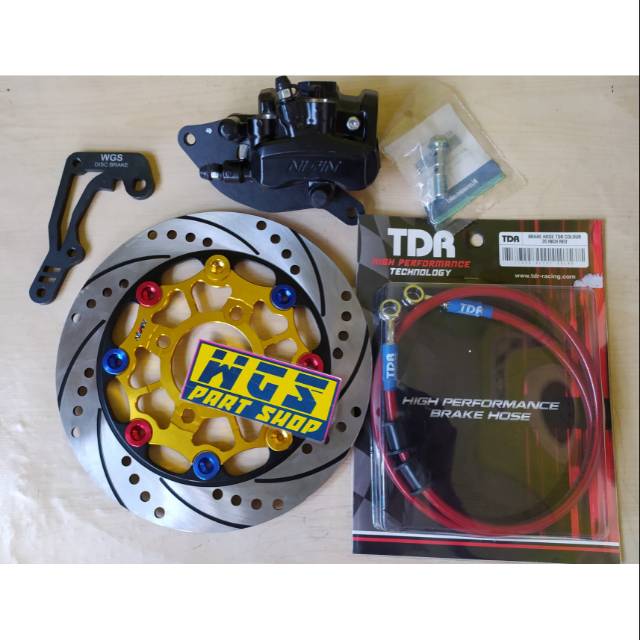 Paket Pengereman Kaliper PCX PNP BEAT VARIO SCOOPY GENIO SPACY 3 PISTON PIRINGAN Nissin Floating