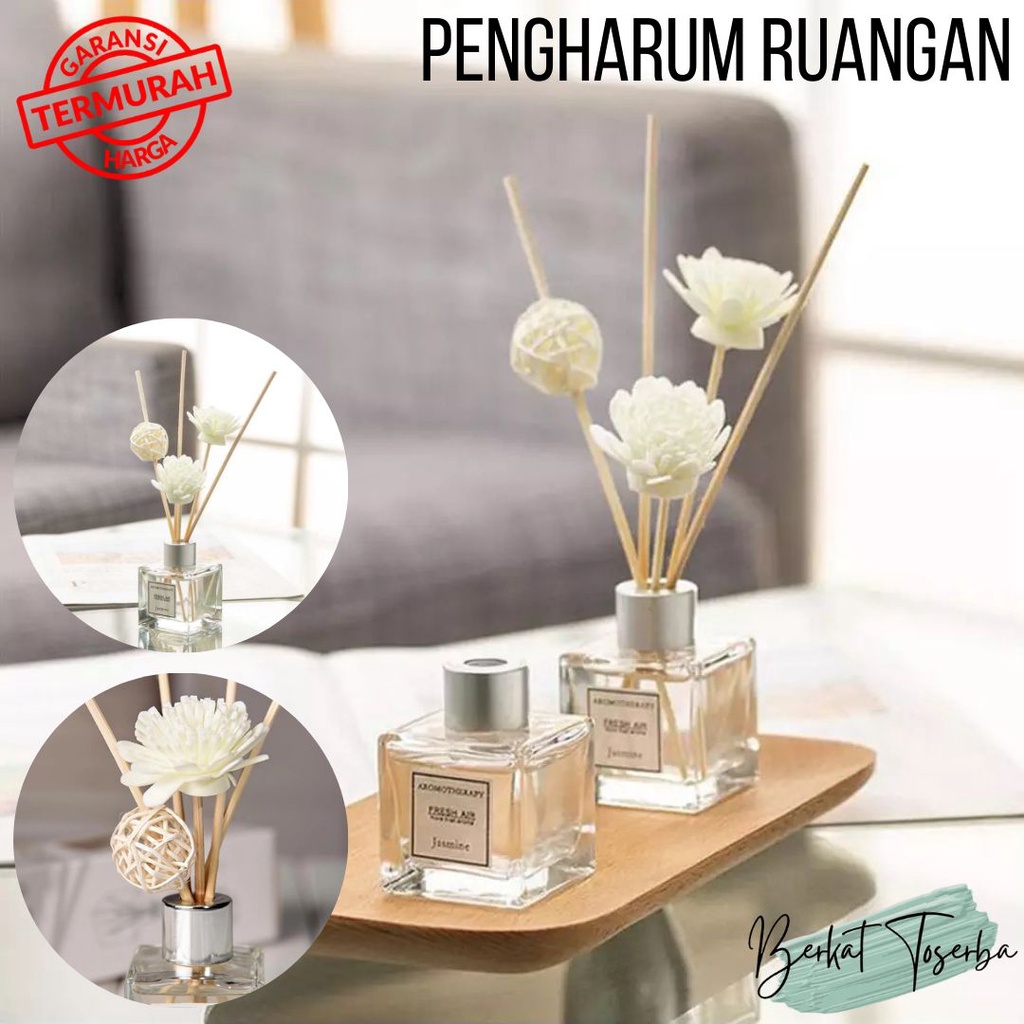 berkattoserba Pengharum Pewangi Ruangan Reed Diffuser Aromaterapi Stick Ruangan Aromaterapi Stik Rattan