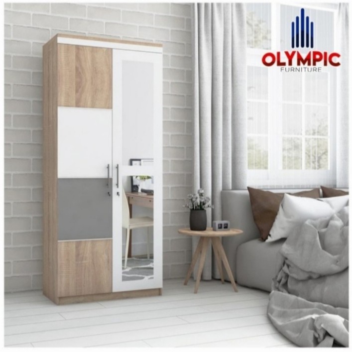 lemari baju 2 pintu lemari pakaian cermin lemari 2 pintu kaca