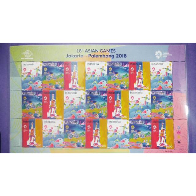 

Sheet perangko Asian Games 2018