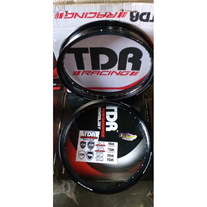 Jual Velg Tdr W Shape Set Ring Black Hitam Indonesia Shopee