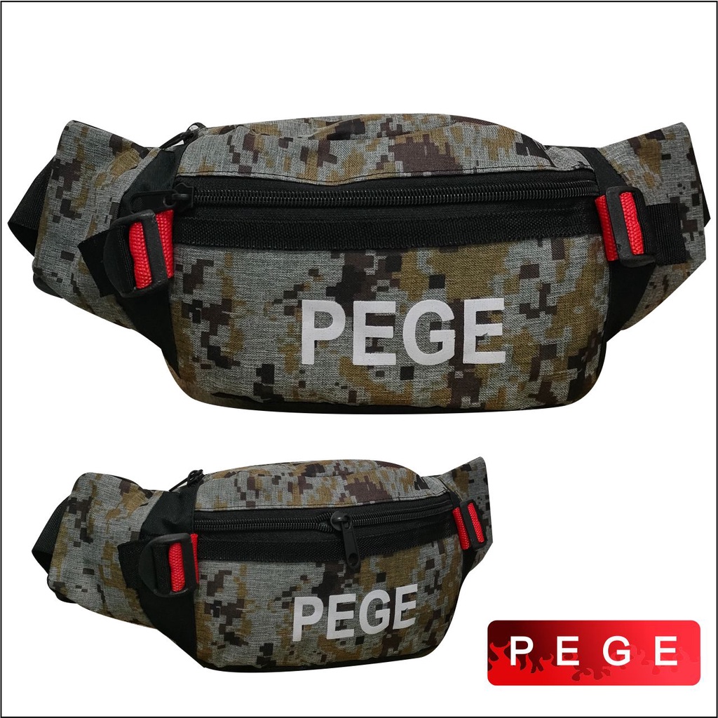 Tas Pinggang Pria Waistbag Army Tas Slingbag Selempang Bahu Pria Motif Doreng - PG 8902