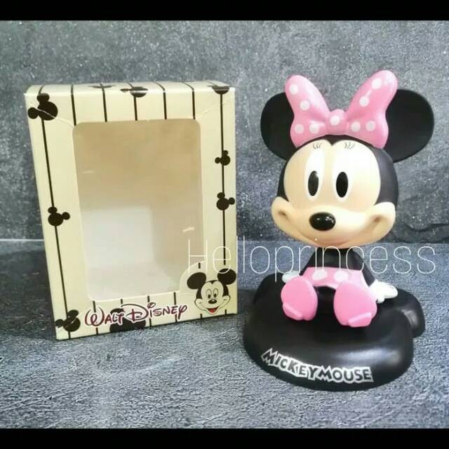  HIASAN  MOBIL  DASHBOARD KEPALA  GOYANG  KARAKTER MINNIE MOUSE 