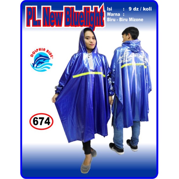 Jas Hujan Dewasa Stelan Setelan Poncho Lengan New BLUELIGHT 674 BEST PRICE