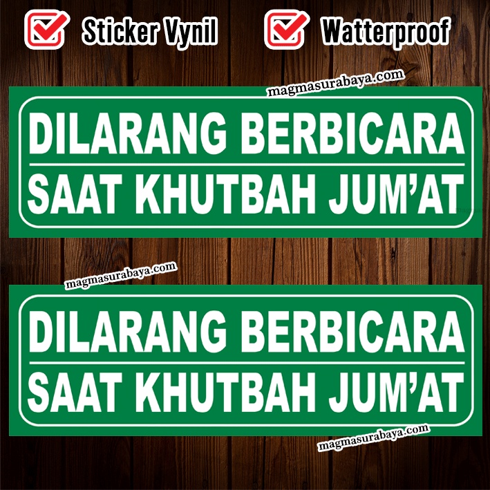 

Stiker Dilarang Berbicara Saat Khutbah Jumat - labe