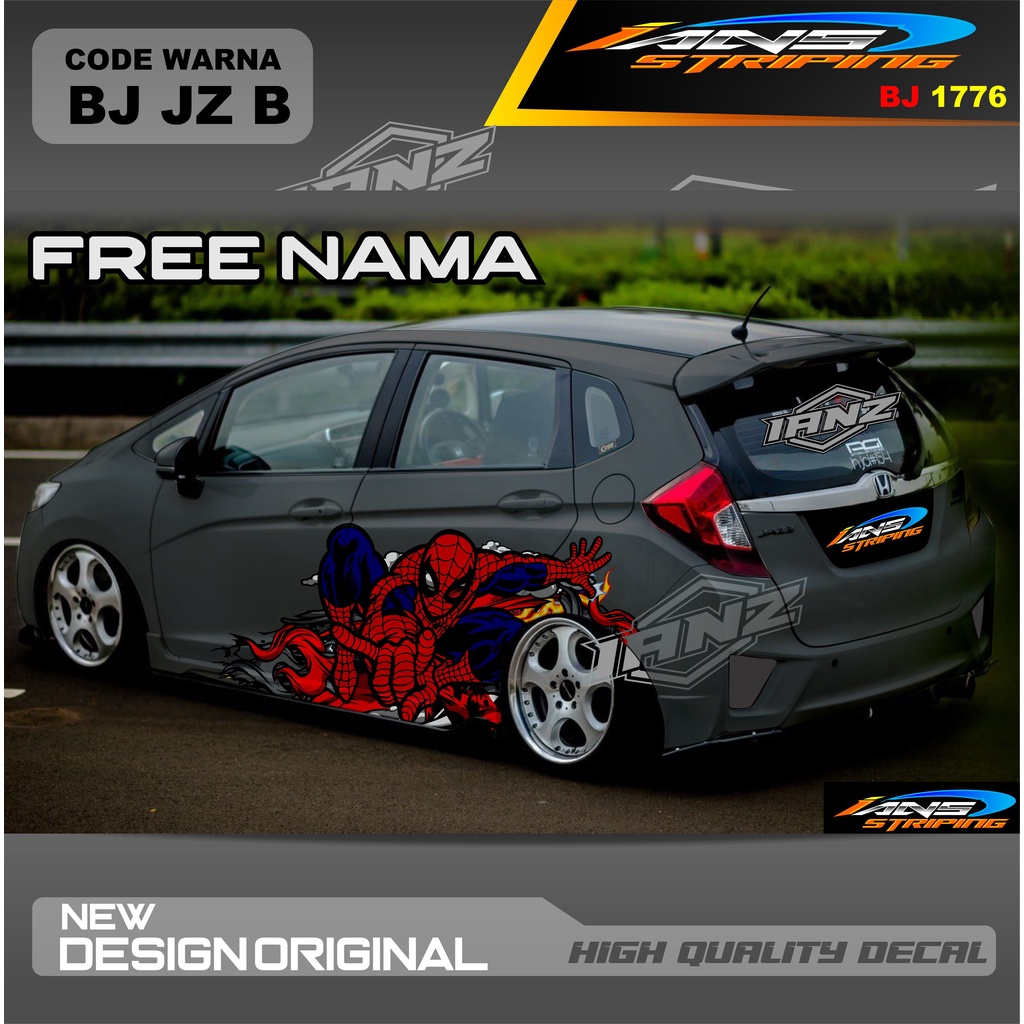 DECAL STIKER MOBIL HONDA JAZZ  AYLA AGYA AVANZA SWIFT YARIS / STIKER MOBIL DECAL MOBIL / STIKER VARIASI MOBIL AGYA AYLA JAZZ SITI CITY / DECAL STIKER MOBIL