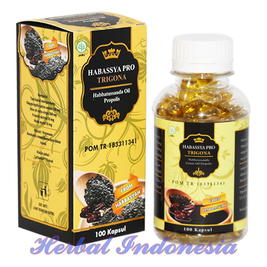 HABASSYA PRO TRIGON 100 kapsul | Habbatussauda Oil Extra Propolis Trigona Original