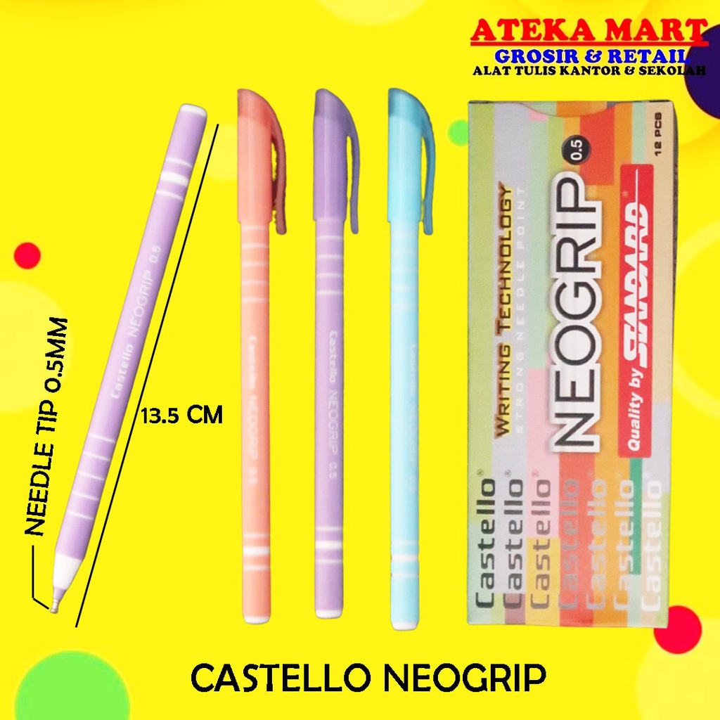 

[BOX/12PCS] STANDARD CASTELLO PEN NEOGRIP