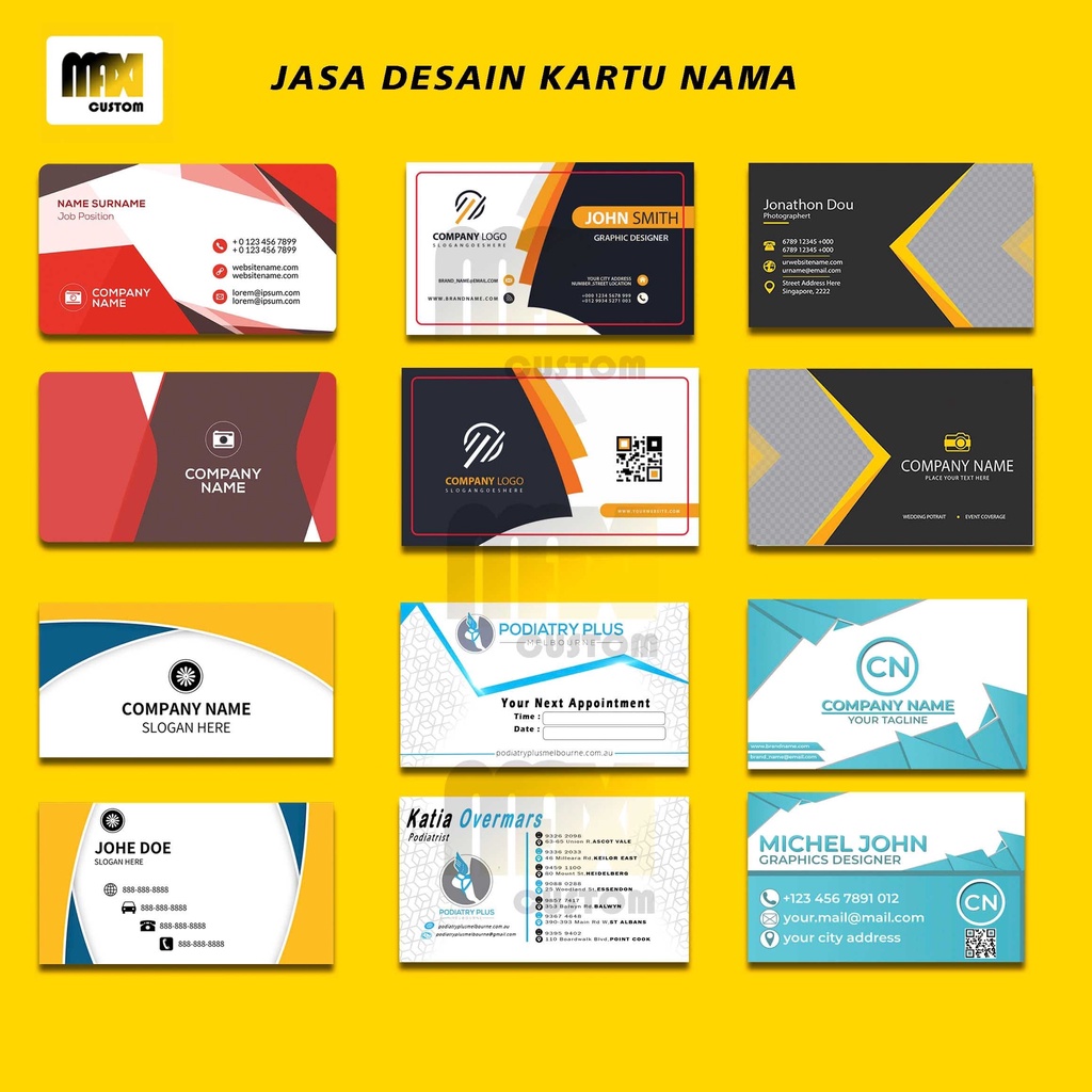 JASA MEMBUAT KARTU NAMA / DESAIN CUSTOM