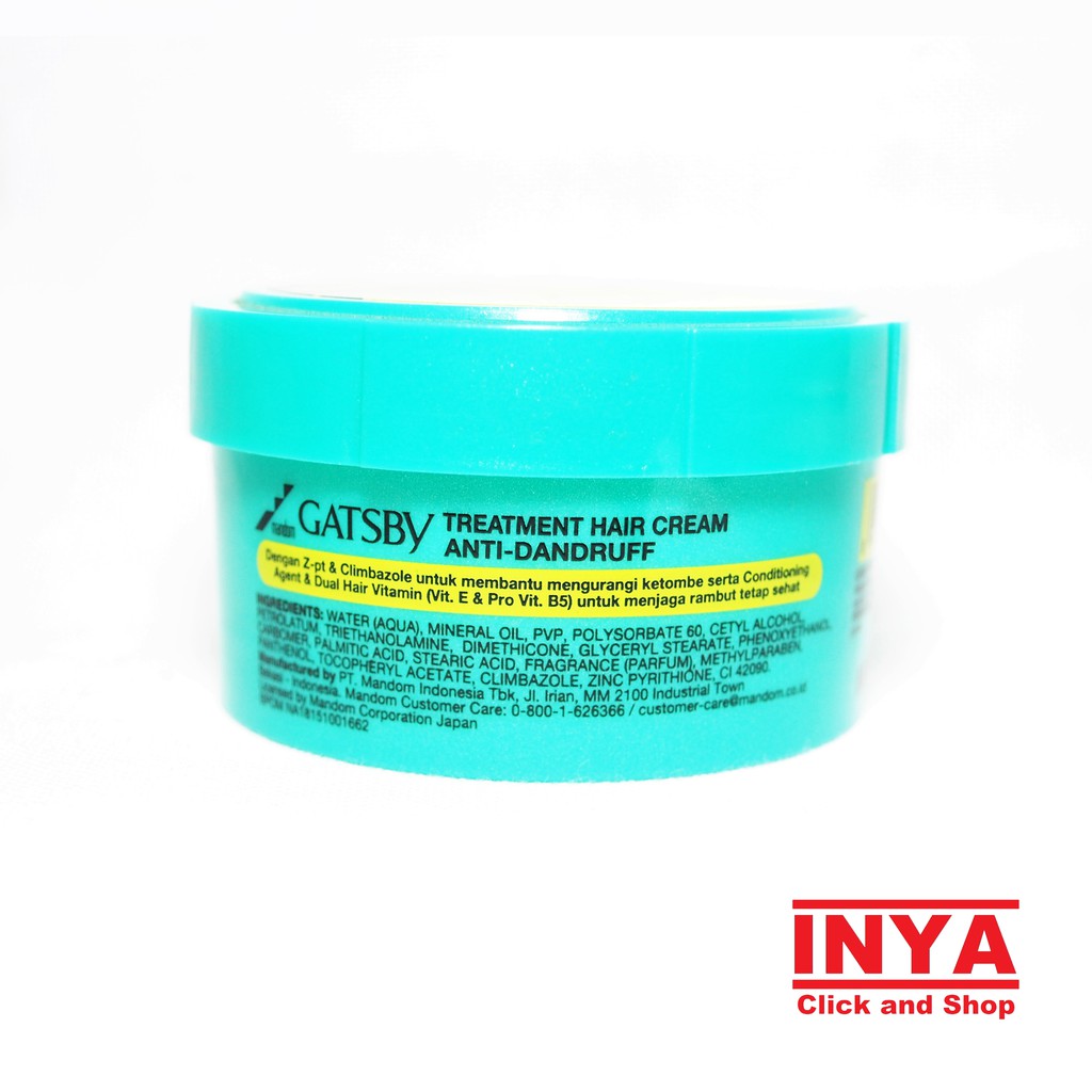 GATSBY THC  ANTI-DANDRUFF TREATMENT HAIR CREAM POMADE 70gr - Minyak Rambut