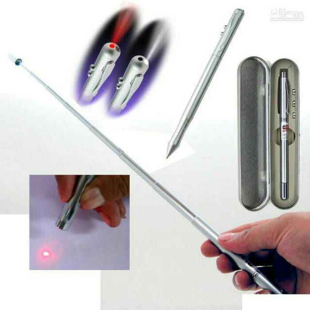 Laser Pen Pointer 6in1 Presentasi Antena Pulpen Senter