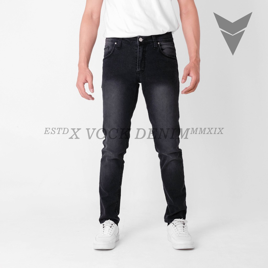 CALLVO - CELANA JEANS PRIA STANDAR REGULER FORMAL DENIM  SLIM FIT STRETCH CELANA PANAJANG PRIA