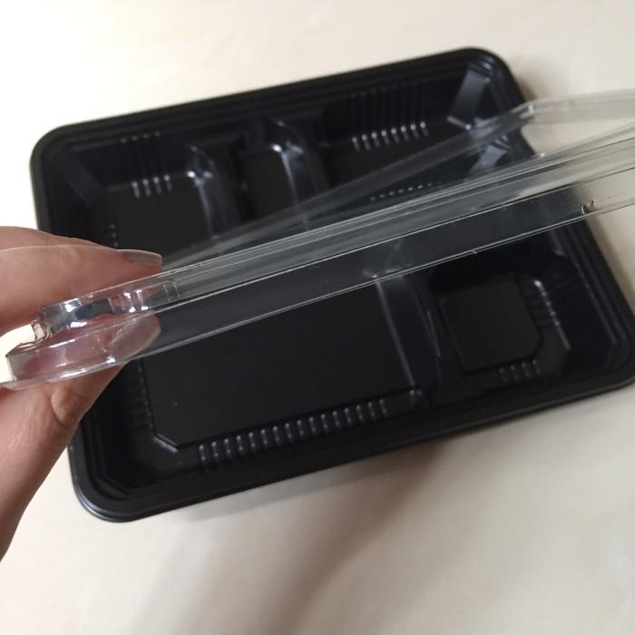 Mika Bento Sekat 5 / Kotak Nasi Bento Hitam / Lunch Box