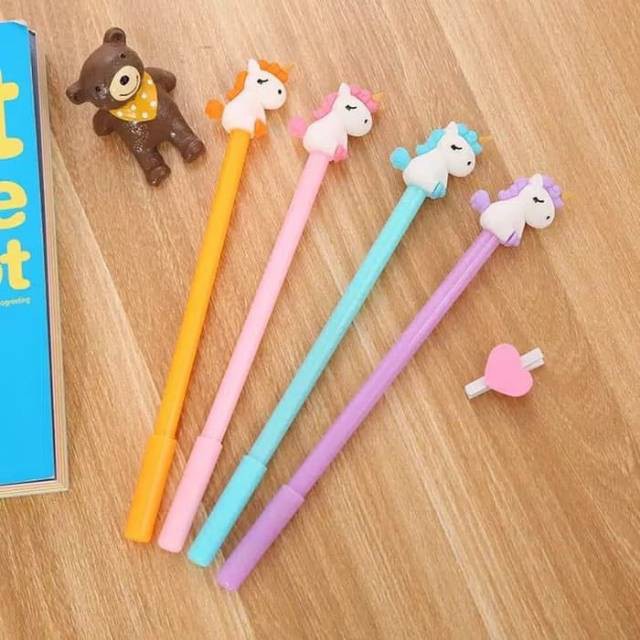 

HLOKS402 PULPEN KARAKTER LUCU TINTA GEL BLACK 0.38MM BABY UNICORN CHUBBY CUTE