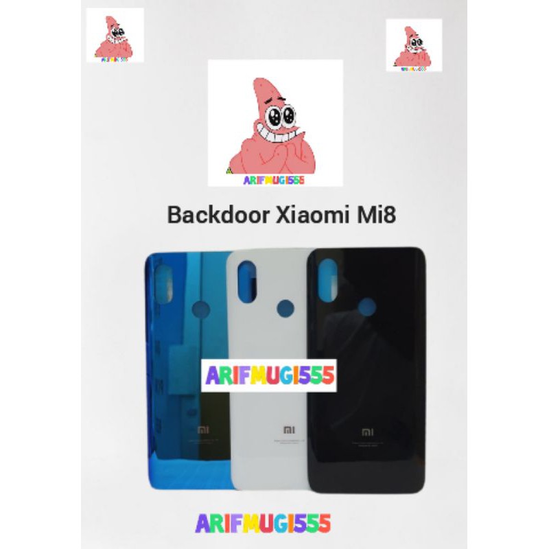 Backdoor Back Door tutup belakang baterai Xiomi Mi 8 mi8 Original