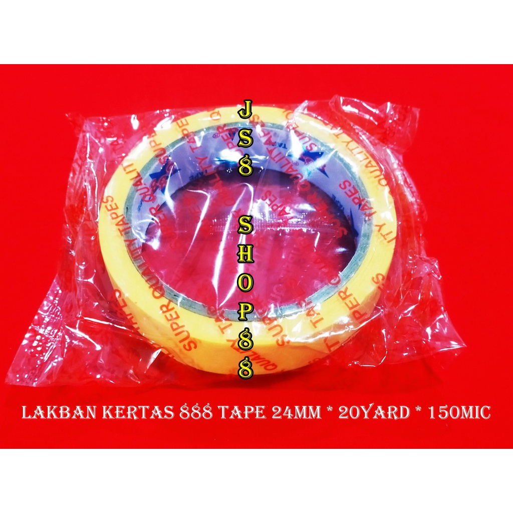 

ISOLASI MASKING TAPE HOKI 24MMx20YARD LAKBAN KERTAS SOLATIP SOLASI 24MM x 20YARD ASLI MEREK HOKI 888 MURAH KUAT BERKUALITAS