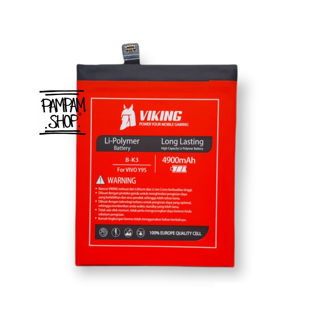 Baterai VIKING Double Power Original Vivo S1 Pro Y9S B-K3 BK3 Batre Batrai Battery Ori Handphone HP