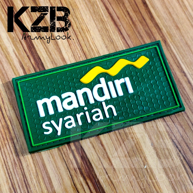 Emblem Karet Velcro BANK MANDIRI SYARIAH