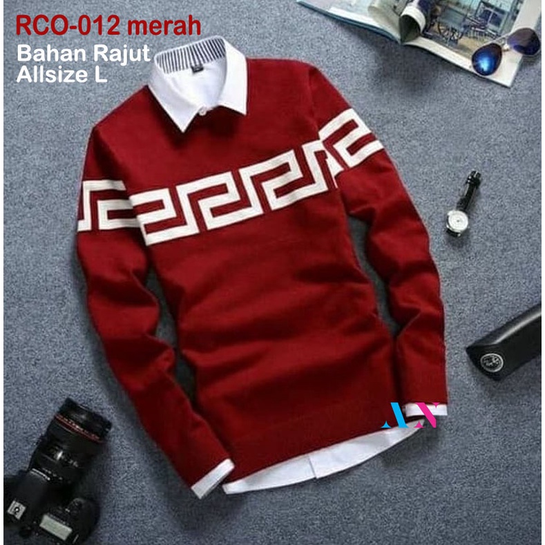 AA1 - Sweater Rajut Pria Knit Tribal