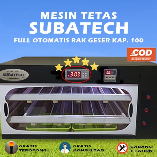 SUBATECH RG 100 Mesin Tetas Telur Full Otomatis Penetas