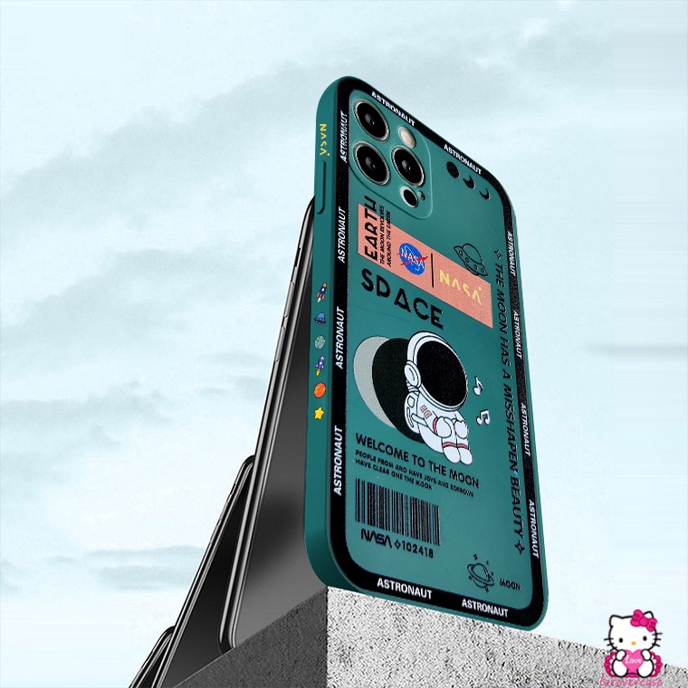 Soft Case Tpu Motif NASA Astronot Untuk iPhone 7 8 6 6s plus SE 2020 11 XR X XS max 13 12 pro max