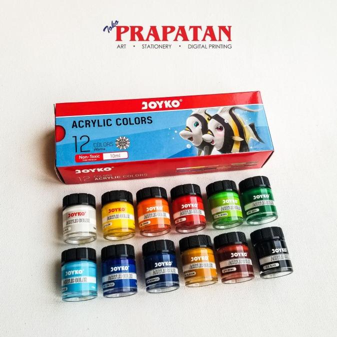 JOYKO ACRYLIC PAINT 12 WARNA 10ML / CAT AKRILIK JOYKO