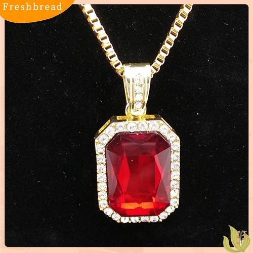 Terlaris Men's Fashion Jewelry Cool Hip Hop Box Chain Octagon Square Pendant Charm Necklace