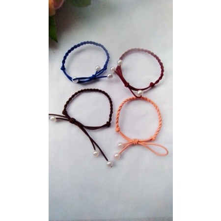 4pcs gelang karet/gelang persahabatan/ikat rambut korea/gelang korea