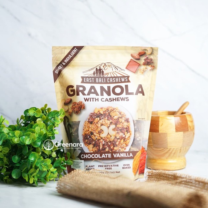 

Jual East Bali Cashew Granola Chocolate Vanilla 400Gr