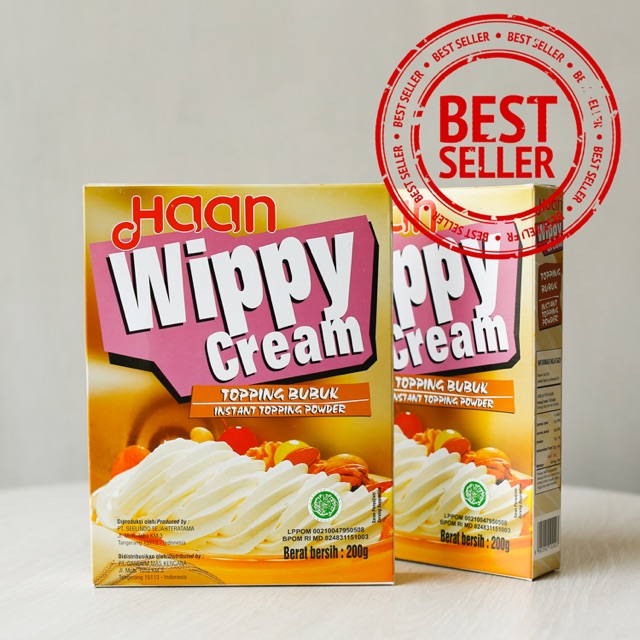 

Haan Wippy Cream (200gr) Topping Bubuk instant Topping Powder