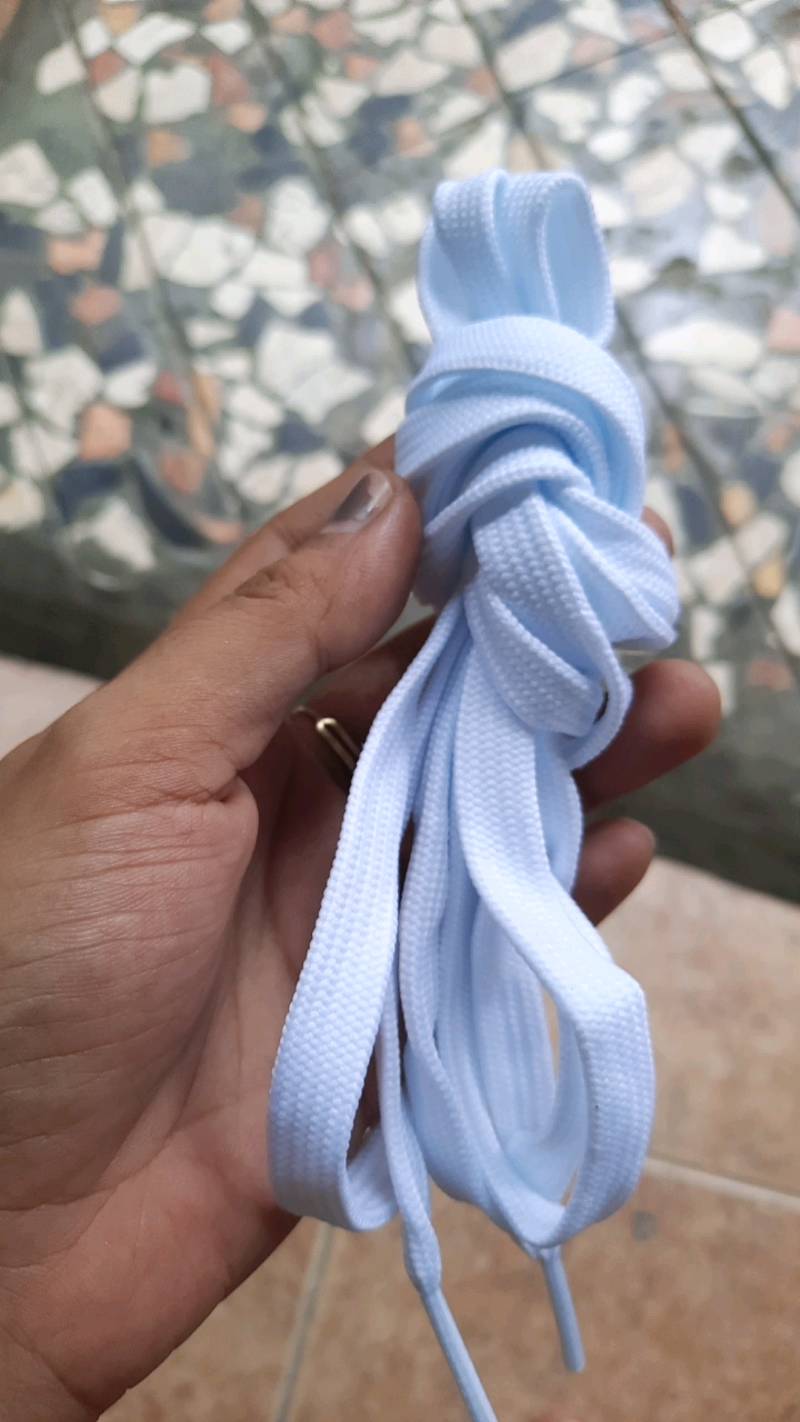 Ennwen Ll12 Sepasang Tali Sepatu Murah Flat Lace Solid Color Shoelace