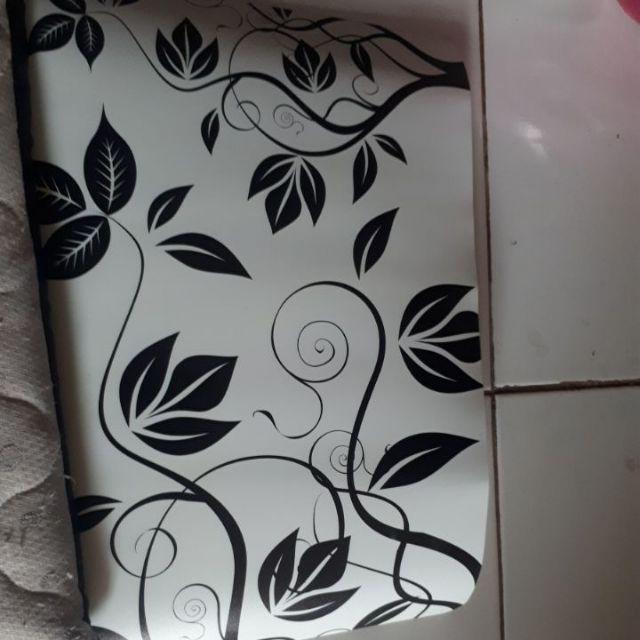 Alas Makan / Tatakan Gelas Piring Motif Bunga Daun -  (putih)