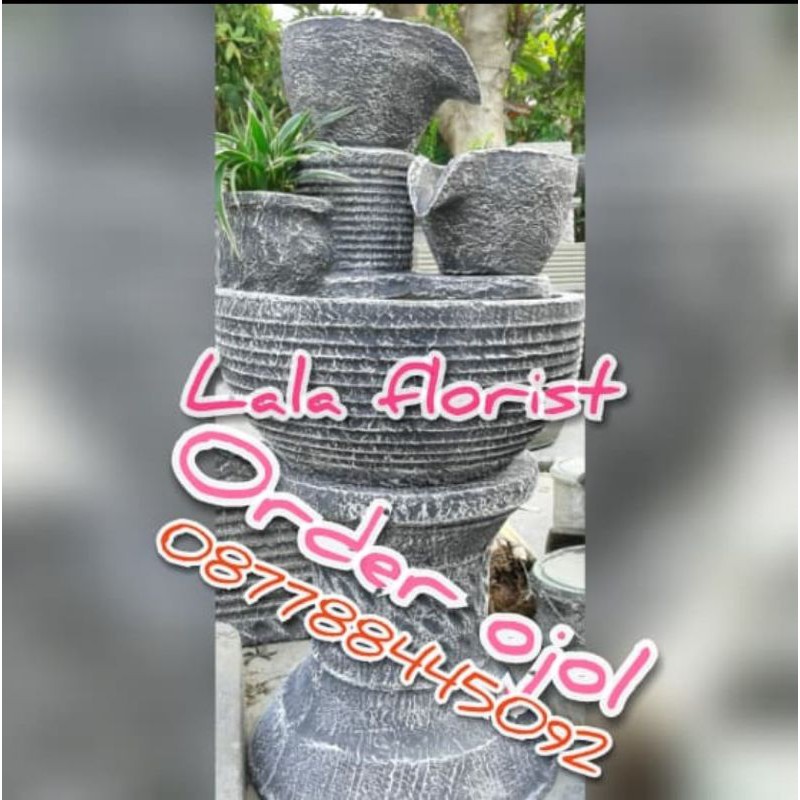 air mancur kecil 2 kendi + mesin pompa air / air mancur minimalis / air mancur / air mancur simpel /